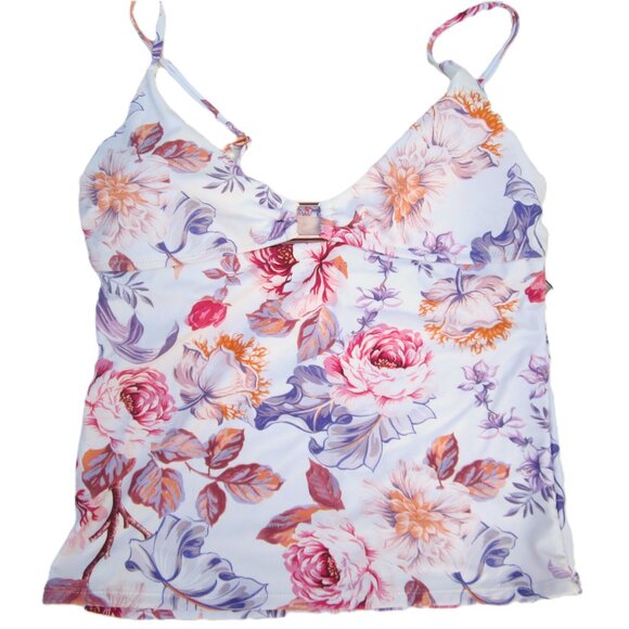 Nanette Lepore NEW Size 8 Top Tankini Two Piece Multicolor Floral Swim Suit - Picture 2 of 15